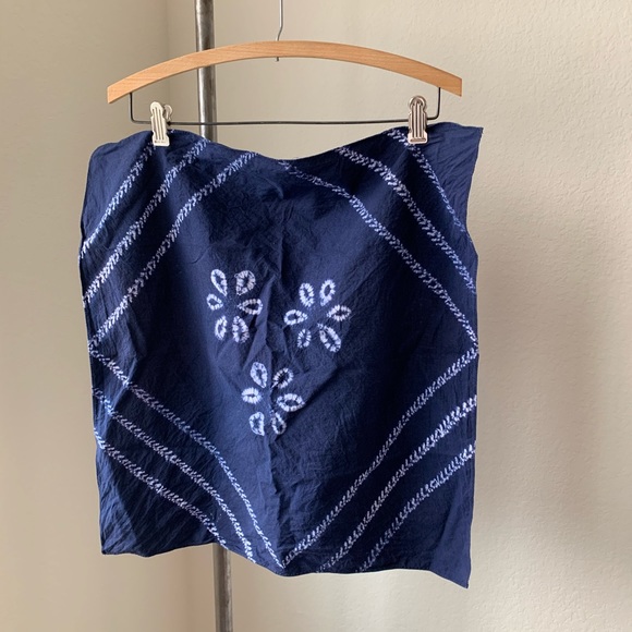 Hand-dyed shibori scarf EUC - Picture 2 of 2